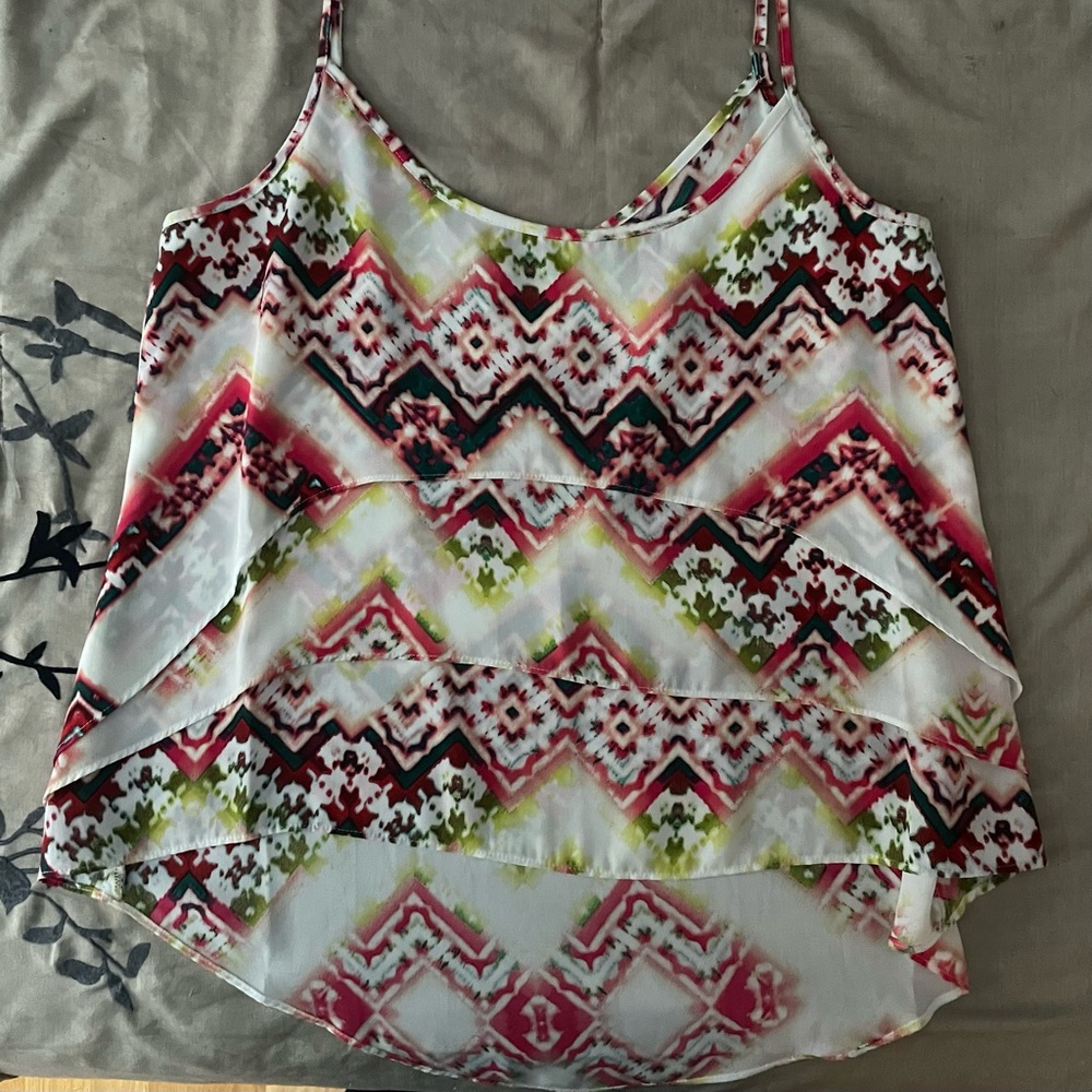 Silky, layered tank